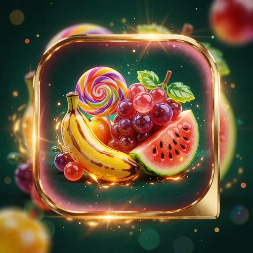 Błyszczące owoce w cukrowej polewie i lizak - miniatura slotu Sweet Bonanza w kasynie online